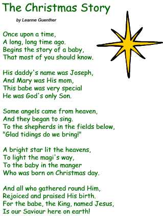 christmas poetry about jesus