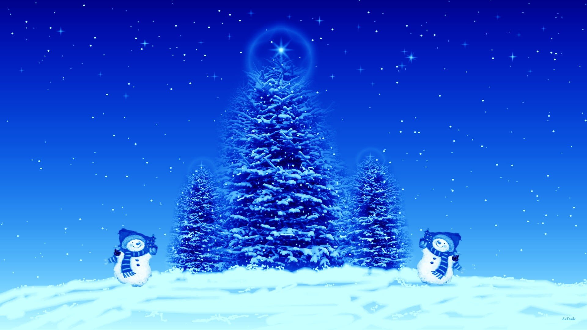 Christmas Blue Background