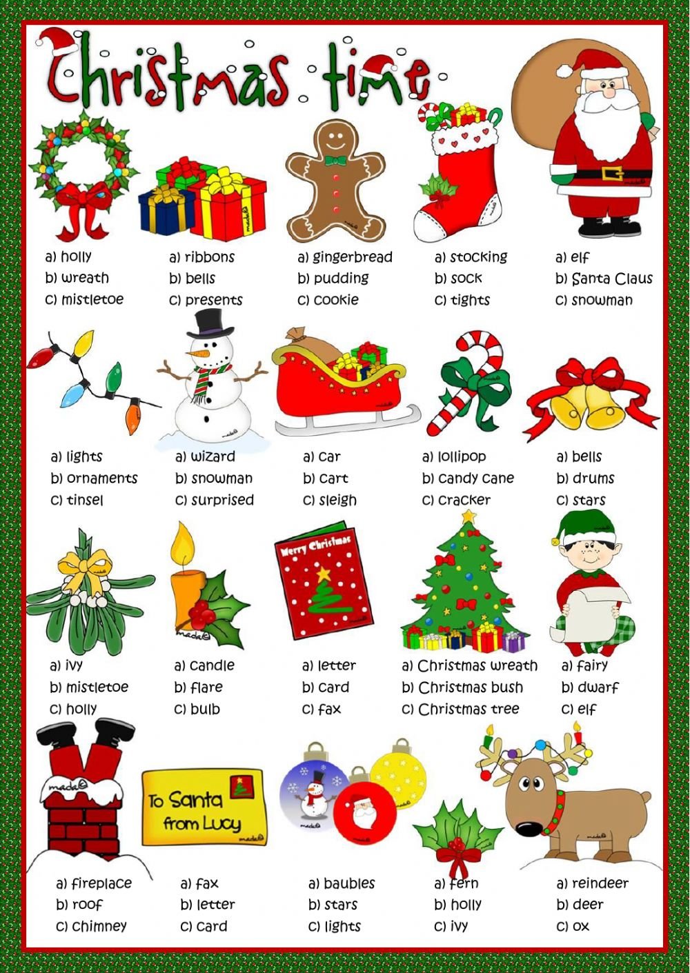 Christmas Images Trivia